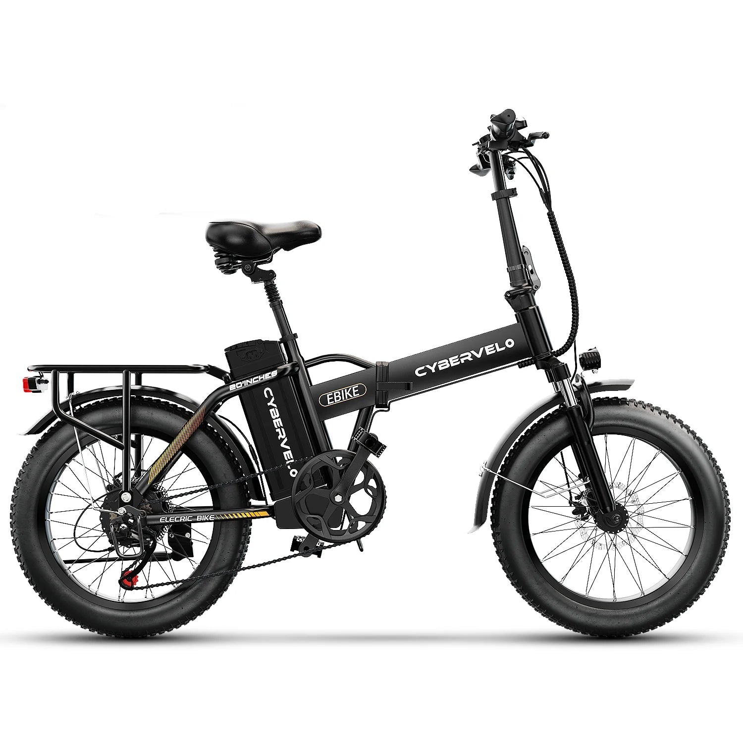 CYBERVELO EK4 1000W 7 - Speed Fat Tire Folding E - Bike - The Wright Bikes
