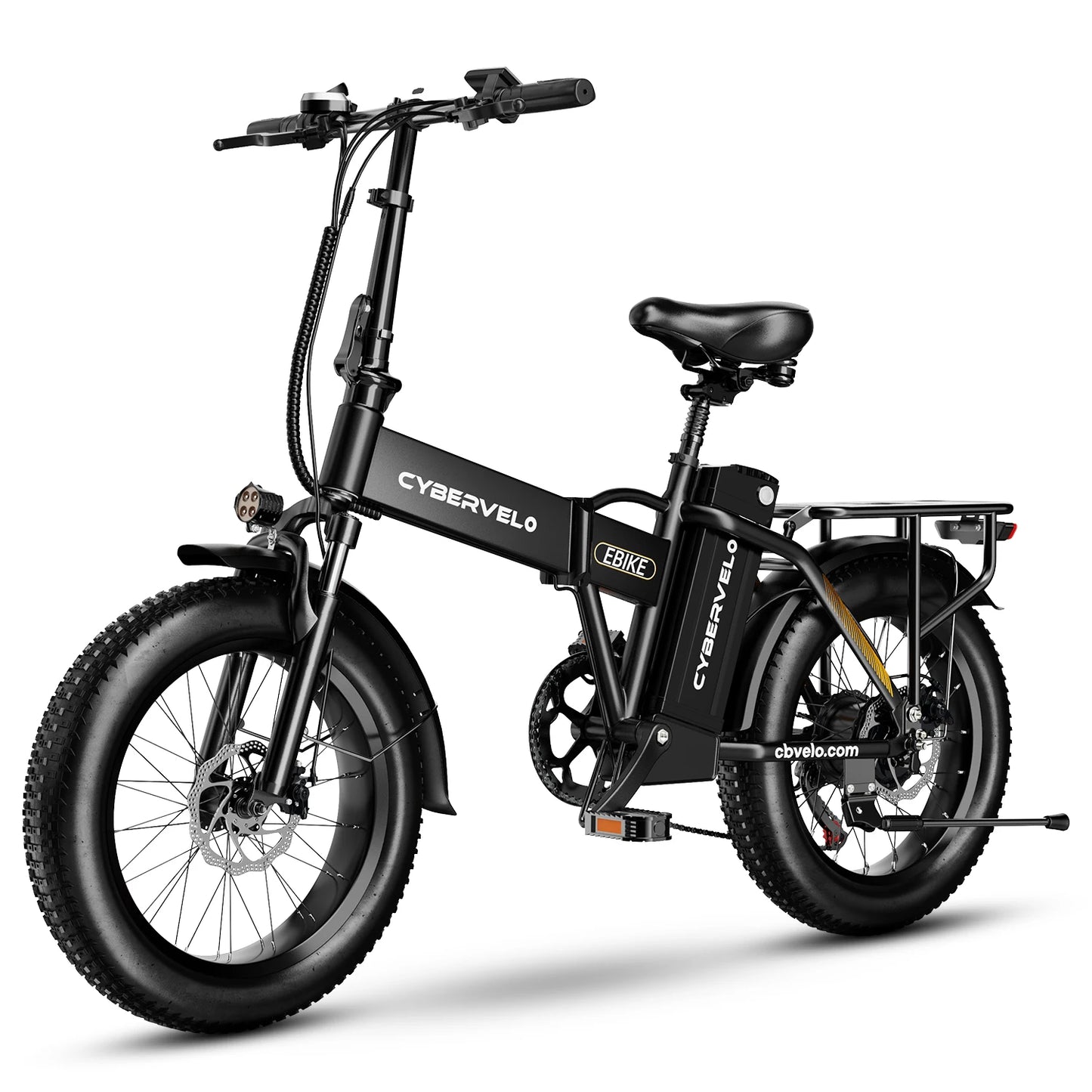 CYBERVELO EK4 1000W 7 - Speed Fat Tire Folding E - Bike - The Wright Bikes