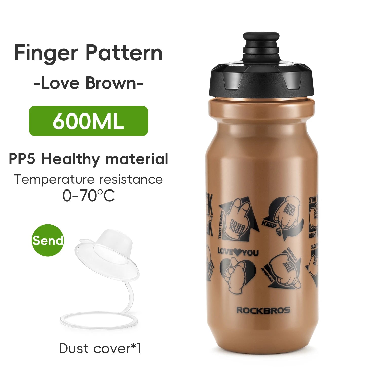 ROCKBROS 600/750ml Lightweight Sports Cycling Water Bottle - The Wright Bikes
