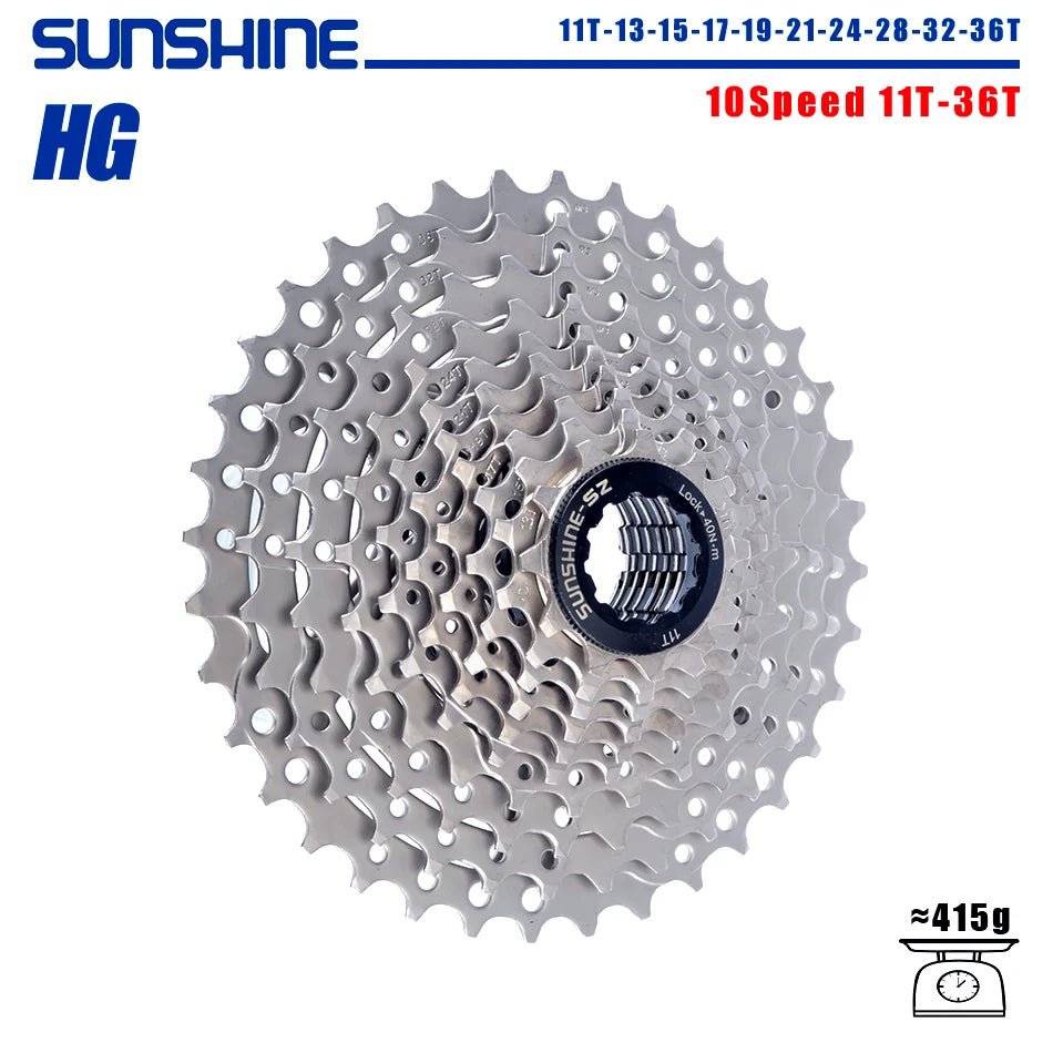 SUNSHINE Bicycle Cassette 8/9/10/11/12Speed Freewheel HG Structure Sprocket 32/36T/40T/42T/46T/50T/52T Flywheel For SHIMANO/SRAM - The Wright Bikes