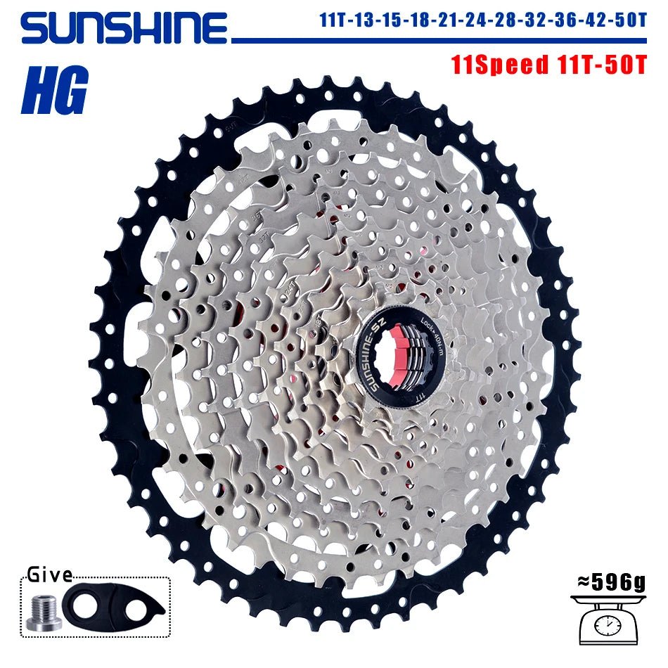 SUNSHINE Bicycle Cassette 8/9/10/11/12Speed Freewheel HG Structure Sprocket 32/36T/40T/42T/46T/50T/52T Flywheel For SHIMANO/SRAM - The Wright Bikes