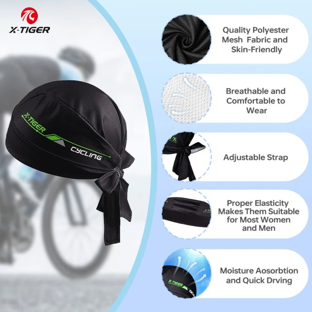 X - TIGER Men's Cycling Sports Bandana Cap - The Wright Bikes