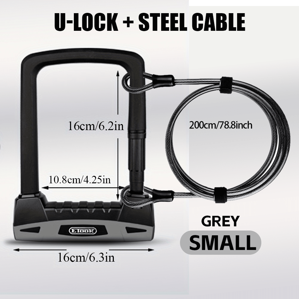 ETOOK Heavy Duty 20T Bicycle U - lock - The Wright Bikes
