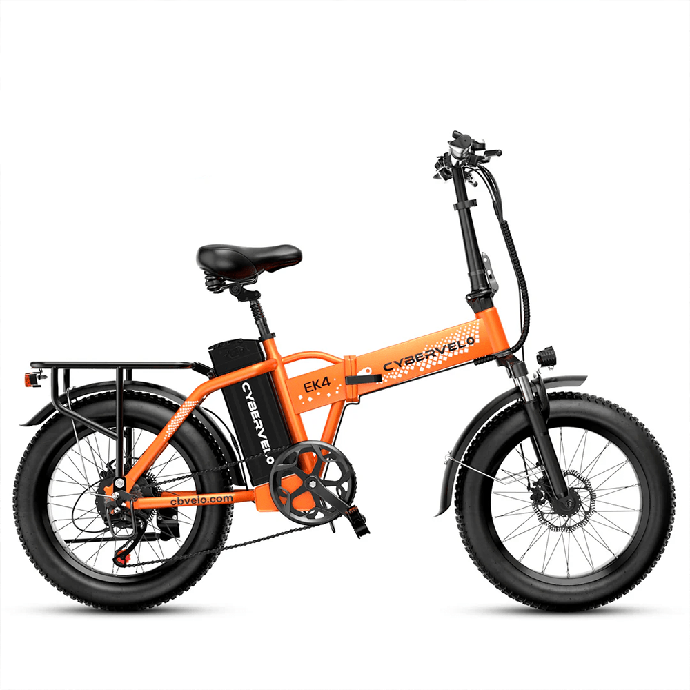 CYBERVELO EK4 1000W 7 - Speed Fat Tire Folding E - Bike - The Wright Bikes