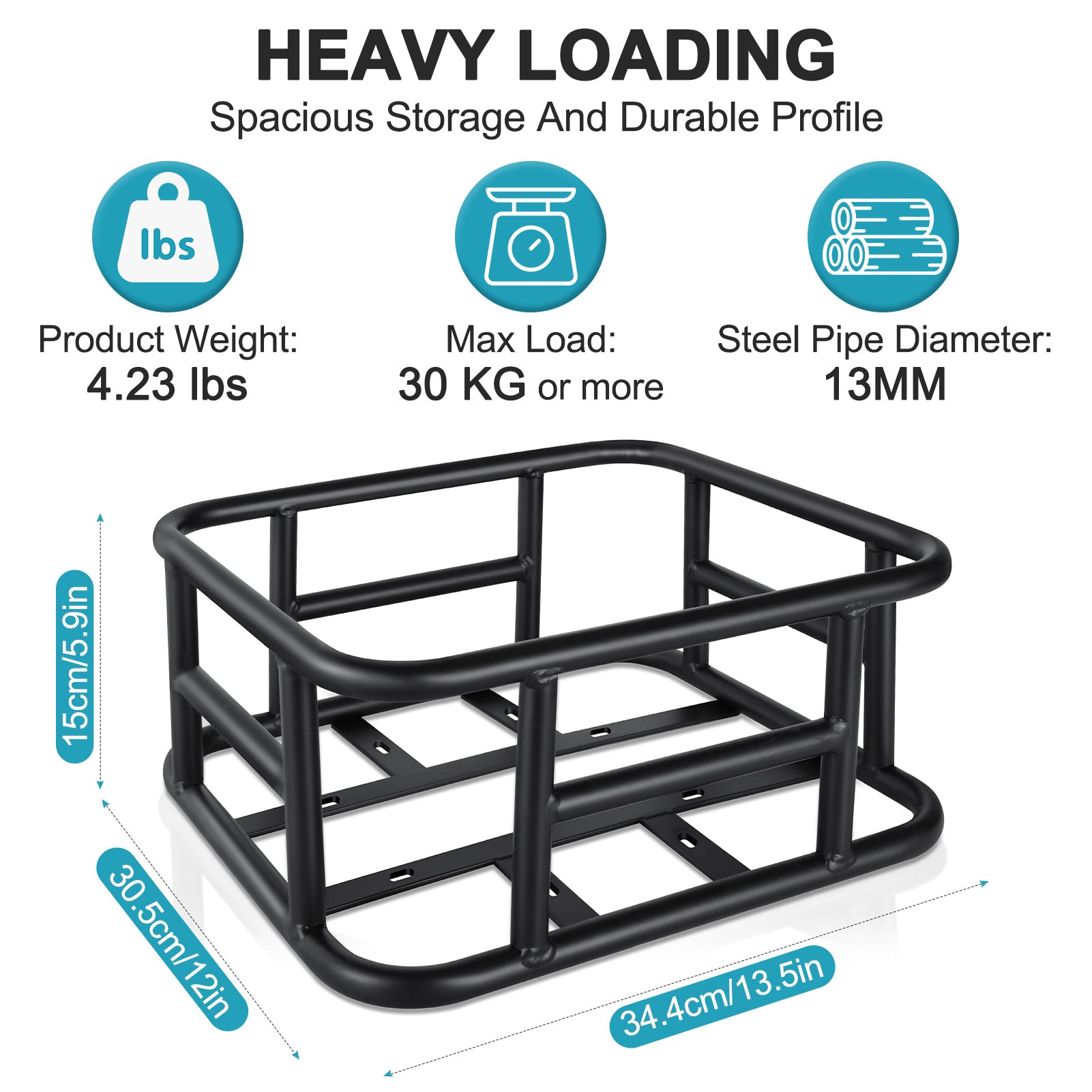 Universal Rear Bike Large Capacity Cargo Rack image 3